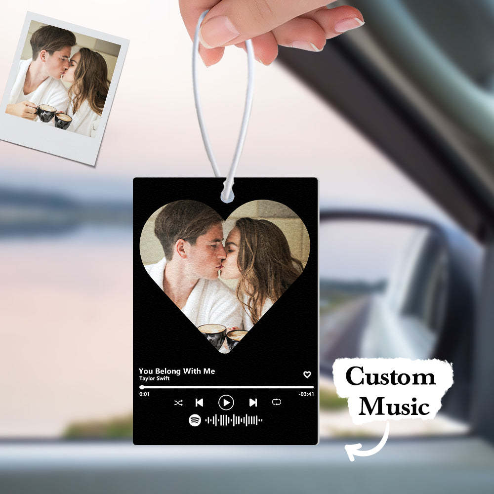 Personalized Spotify Code Car Air Freshener Rearview Mirror Ornament Air Freshener Gift - mycustomtirecover