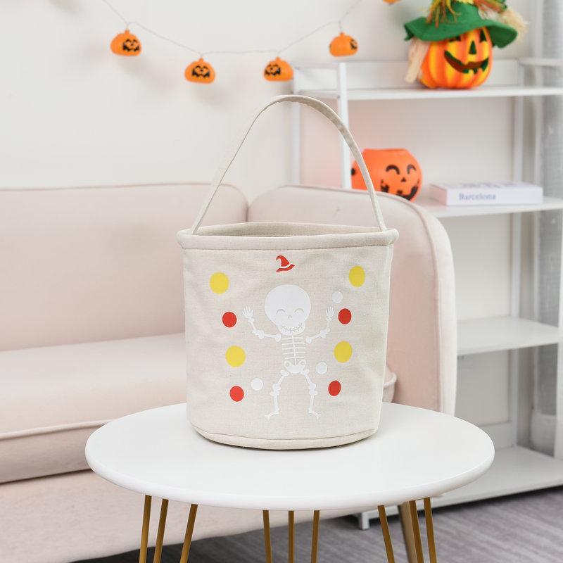 Trick or Treat Bucket Halloween Basket Monogram Trick or Treat Halloween Bag - auphotoblanket