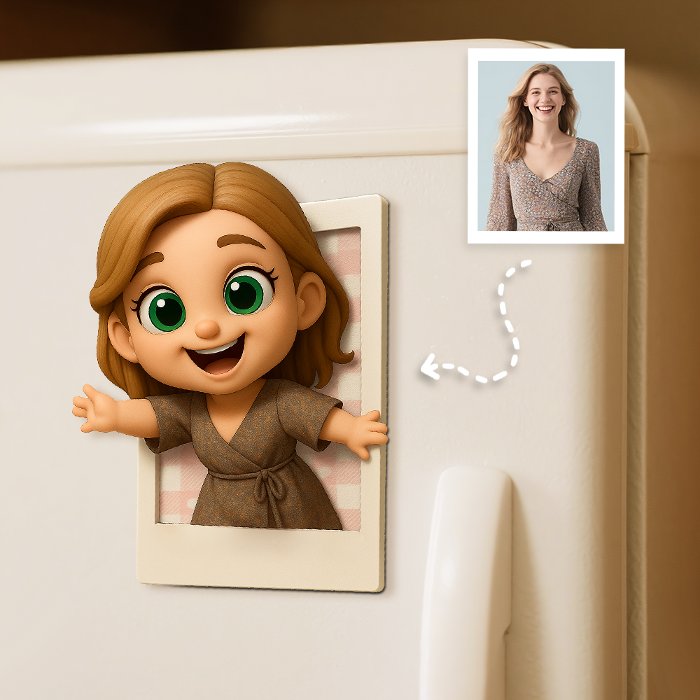 Personalized 3D Cartoon Character Magnet from Picture Custom Magnetic Decoration Gift Idea