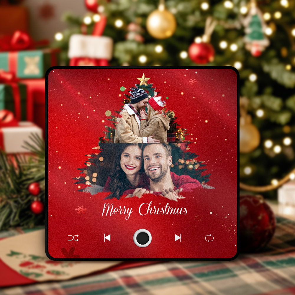 Custom Fridge Magnet with Photo & Music - Choose Your Music Christmas Gifts - auphotoblanket