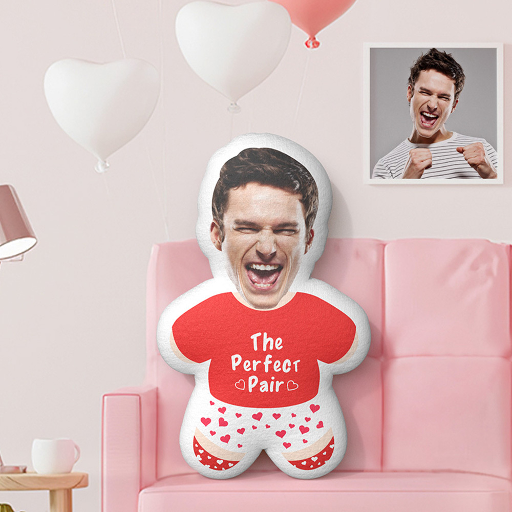 Custom Minime Throw Pillow THE PERFECT PAIR Personalized Photo Minime Pillow For Valentine's Day - auphotoblanket