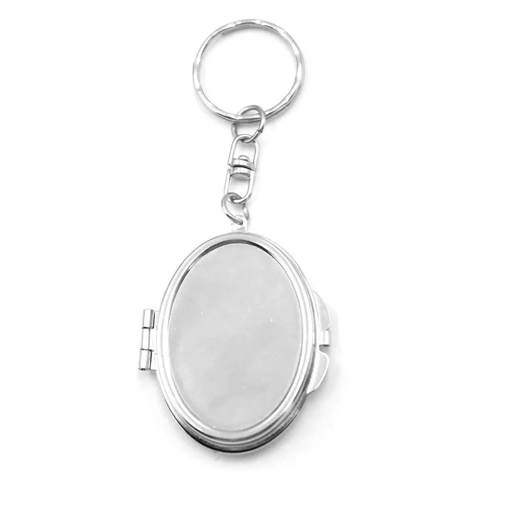 Metal Lipstick Holder Bag Charm Heart & Star Decor Lipstick Case Keychain With Mini Mirror Bag Pendant For Handbags - auphotoblanket