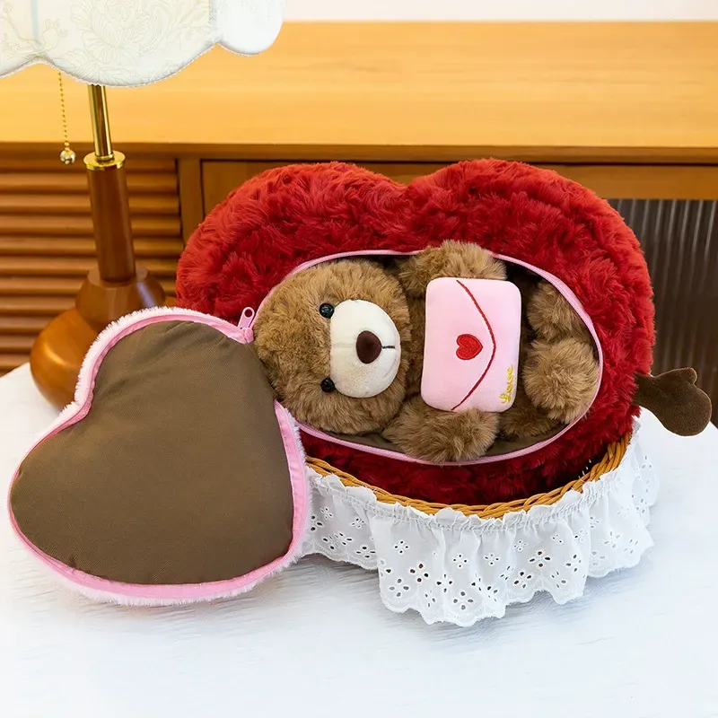Love Plush Toy Doll Gift Little Envelope Bear Plush Toy Super Soft Bear Birthday Confession Gift Valentine's Day Birthday Gift - auphotoblanket
