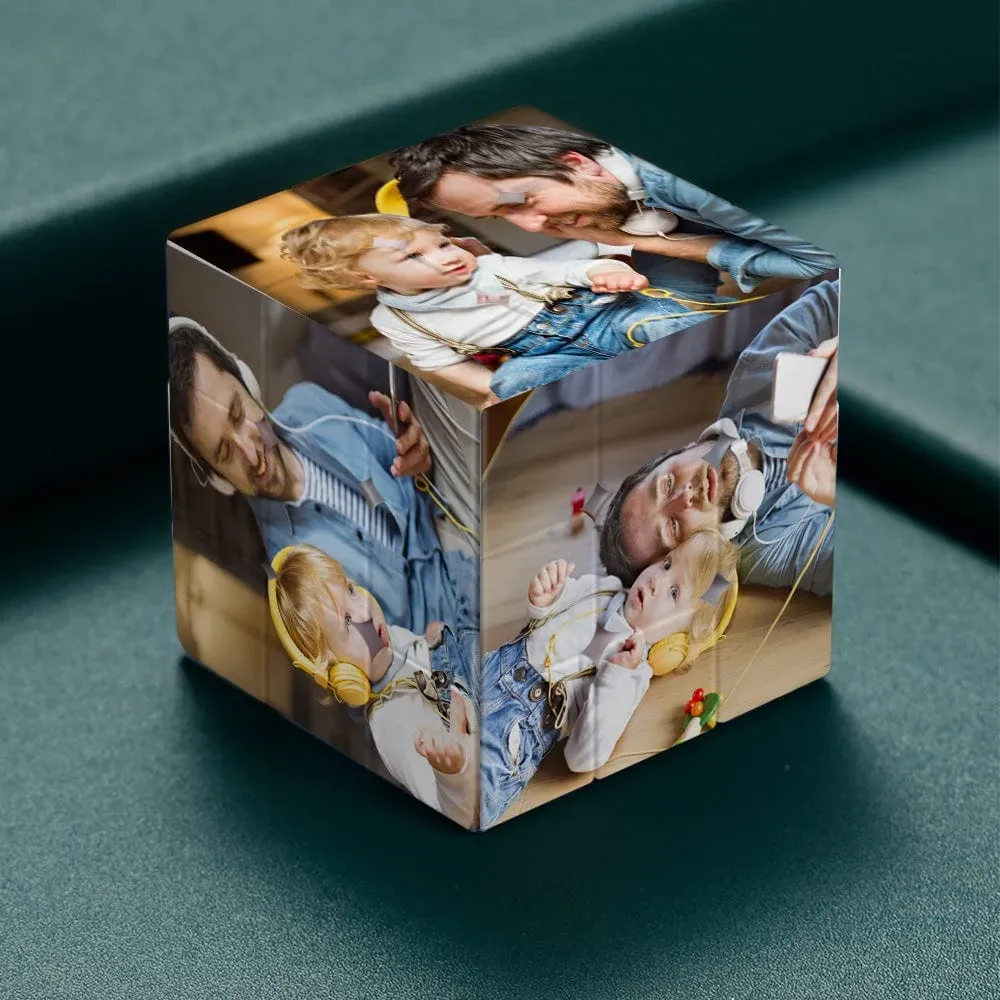 Father's Day Gifts Custom Rubic's Cube Gift For Dad - auphotoblanket