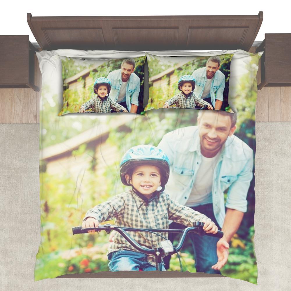 Custom Quilt Cover Bedding Sheets Personalised Photo Doona Cover & Pillowcases Design Your Own