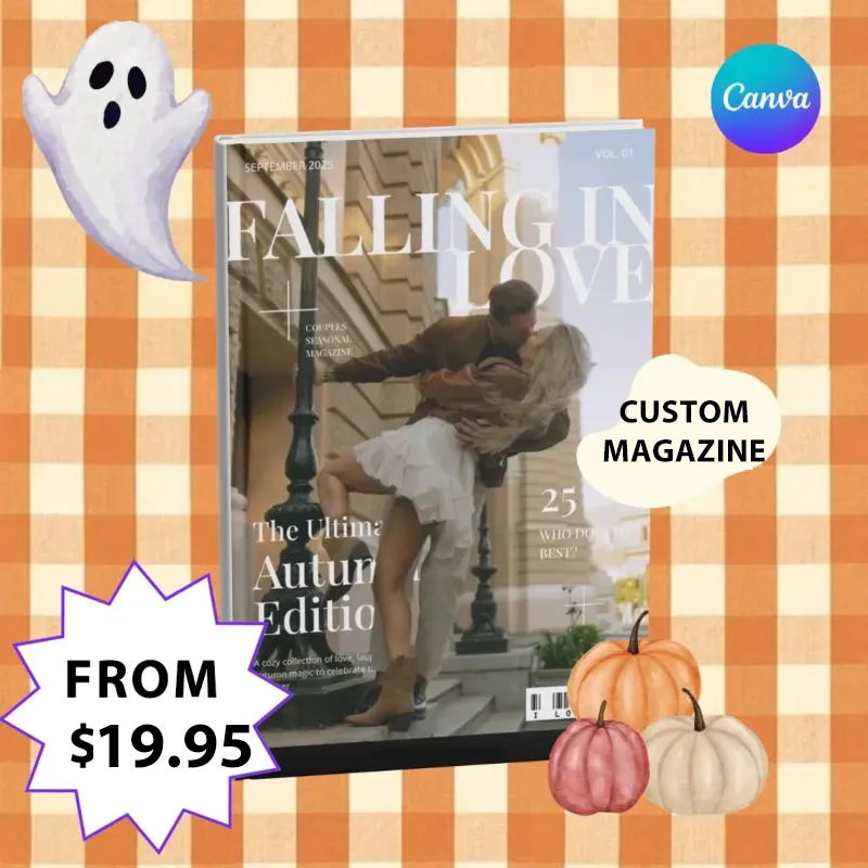 Personalized LOVE STORY Magazine for Couples on Valentine's Day - auphotoblanket