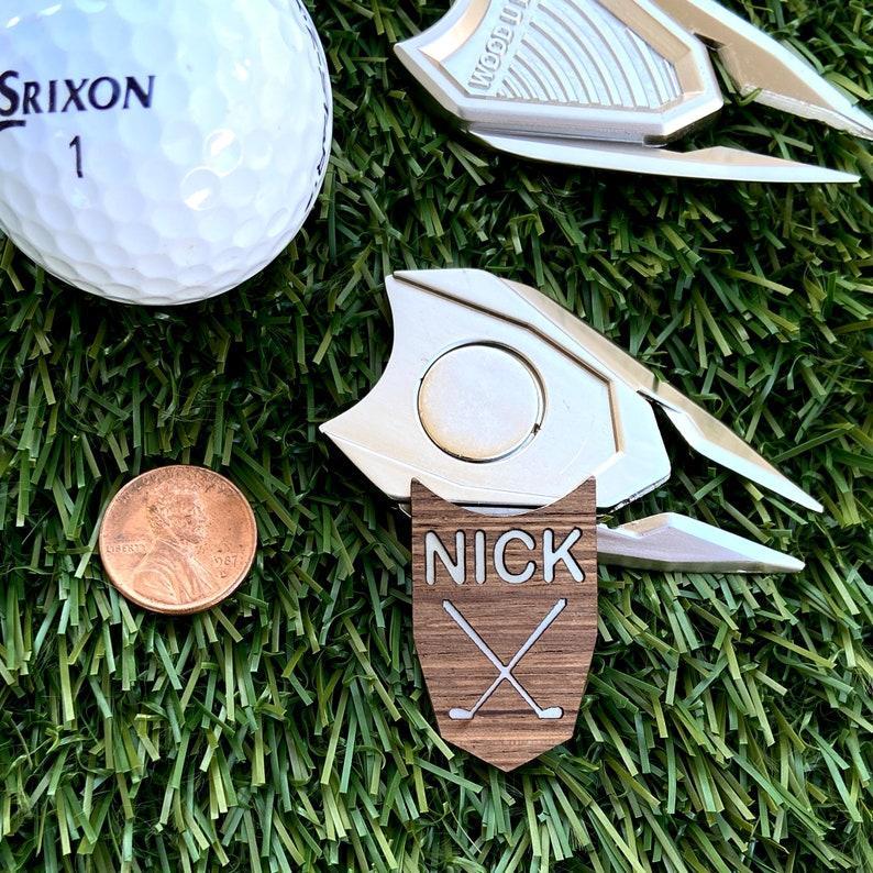 Personalized Golf Ball Marker Divot Tool Groomsmen Gifts / Custom Engraved Christmas Golf Gift for Dad Men Him Best Man Father of Bride - auphotoblanket