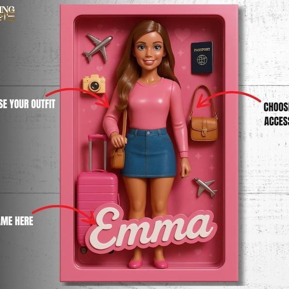 Personalized Doll Style Action Figure Portrait, Custom Toy Box Art, Custom Starter Kit, Custom Toy Figure Art, Trending Action Figure Gift - auphotoblanket