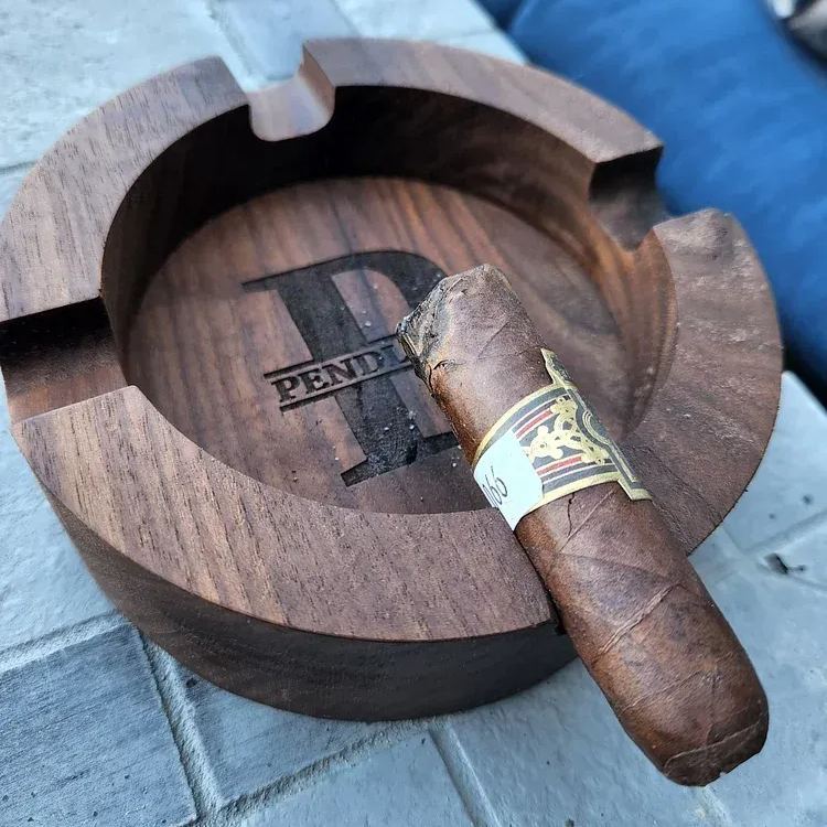 Personalized with Name or Initial Retro-Style Wooden Ashtray Man Cave or Bar Lounge Essential - auphotoblanket