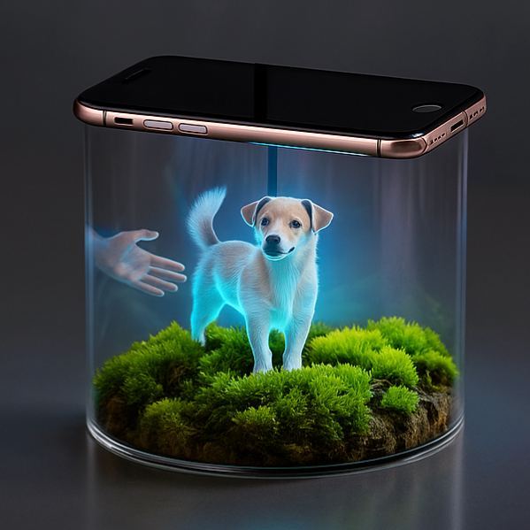 3D Pet Holographic House Custom Pet Memorial Display Crystal-Clear Holographic Image