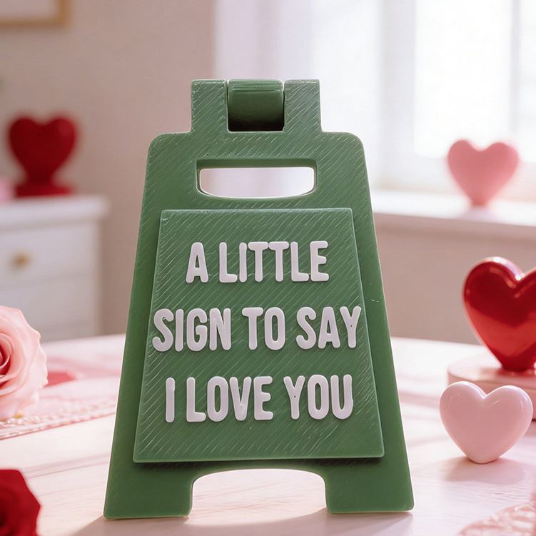 Personalized Girlfriend A Little Sign To Say I Love You Mini Love Sign Custom Multiple Colors 3D Printed A-frame Sign Valentine's Day Gift for Her - auphotoblanket