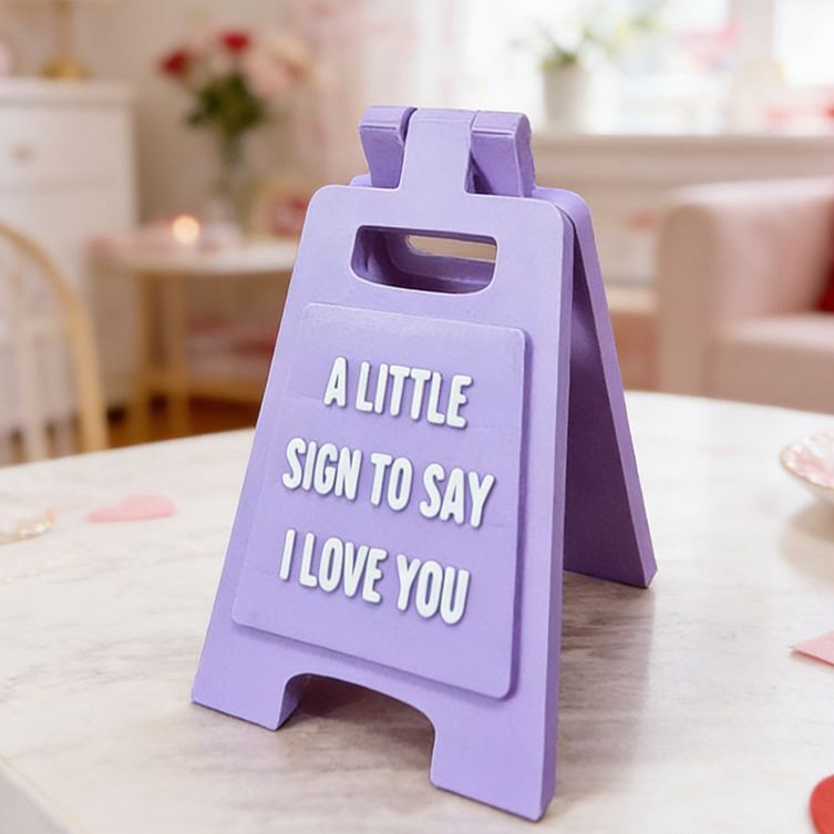 Personalized Girlfriend A Little Sign To Say I Love You Mini Love Sign Custom Multiple Colors 3D Printed A-frame Sign Valentine's Day Gift for Her - auphotoblanket