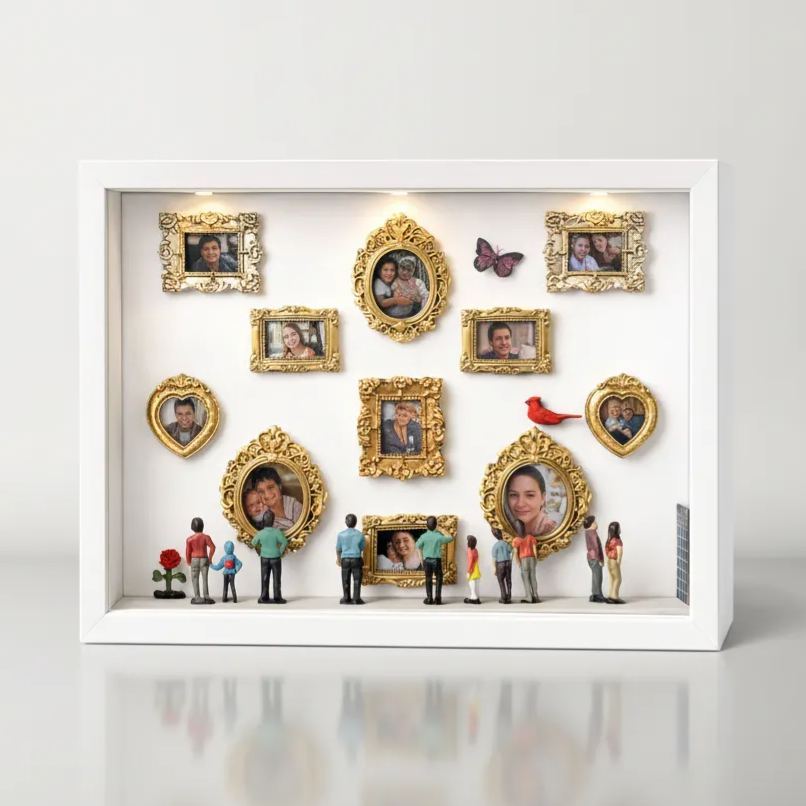 Museum of Us Frame Personalized Couples Gift for Her Cute Miniature Museum Gifts Meaningful Gift Valentine's Day Anniversary Gift - auphotoblanket