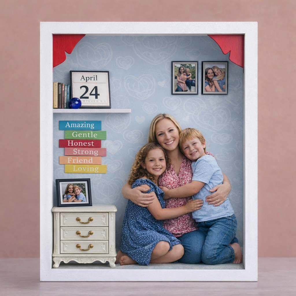 THE MINIATURE RACK Custom Photo & Message, Personalized Photo Keepsake - auphotoblanket