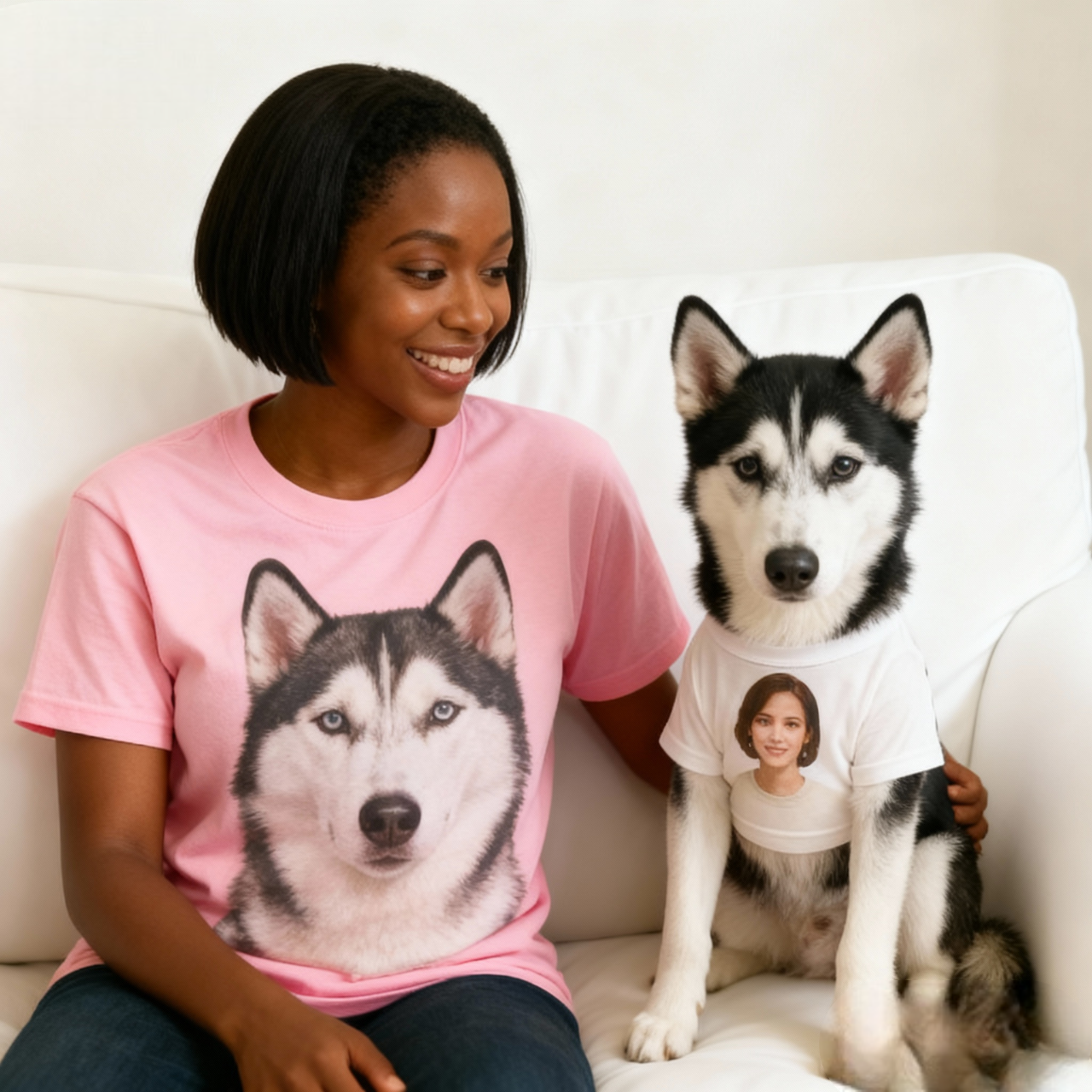 Custom Pet Matching Shirt with Pet Parents Perfect Christmas Gift for Pet Lovers - auphotoblanket