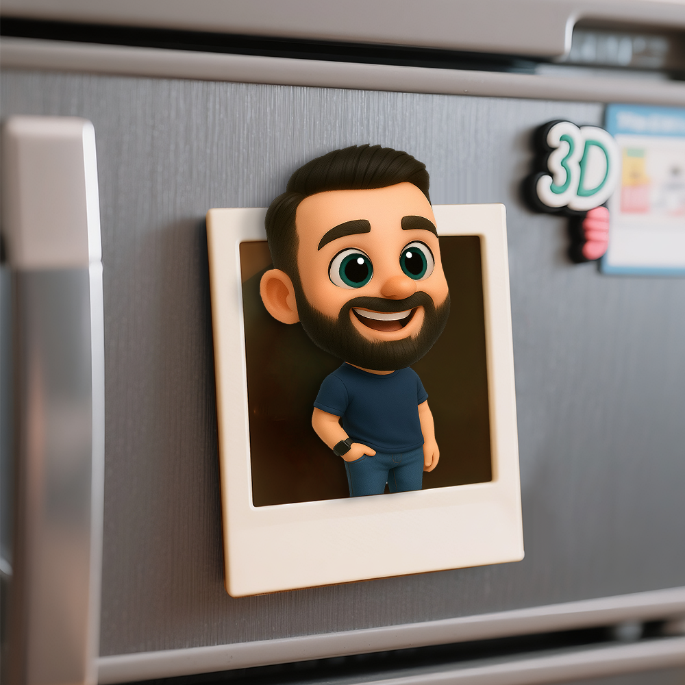 Personalized 3D Cartoon Character Magnet from Picture Custom Magnetic Decoration Gift Idea - auphotoblanket