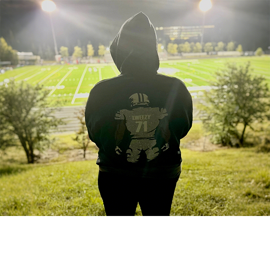 Shine On Game Day - Custom Glitter Football Player Hoodie T-shirt - auphotoblanket