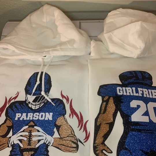 Shine On Game Day - Custom Glitter Football Player Hoodie T-shirt - auphotoblanket