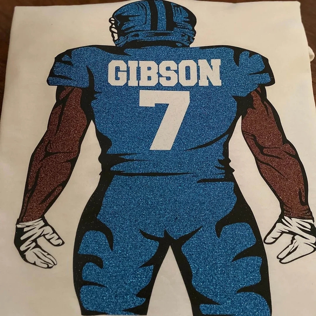 Shine On Game Day - Custom Glitter Football Player Hoodie T-shirt - auphotoblanket
