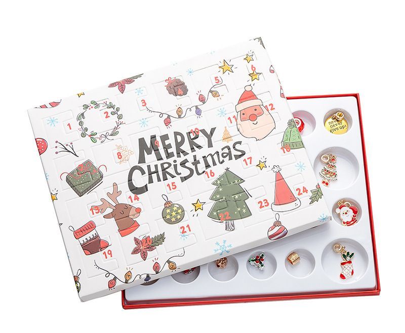 Christmas Princess Advent Calendar Bracelet 24 Days of Christmas Countdown Calendar Jewellery Blind Box, DIY Jewelry Making Kit with Charm Beads, DIY Christmas Bracelet Gifts for Girls - auphotoblanket
