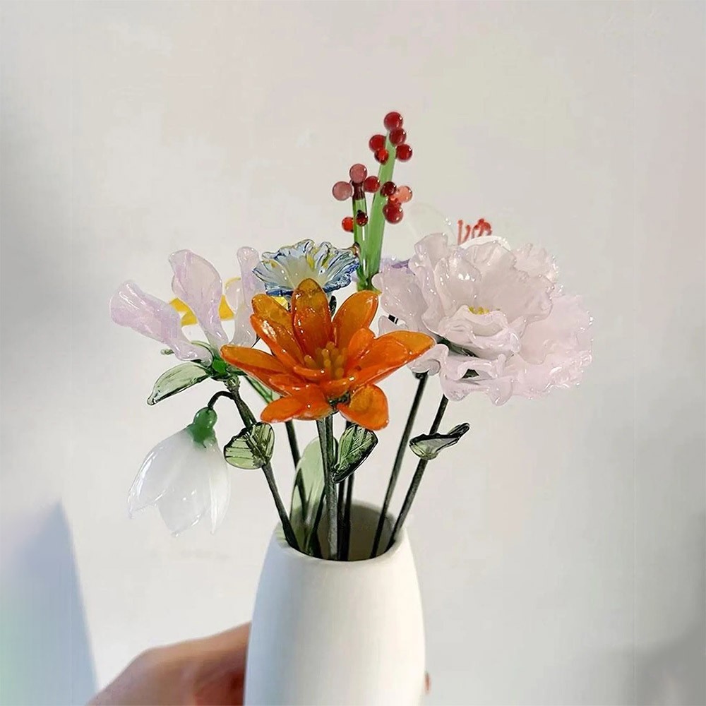 Custom Glass Birth Month Flower Gift For Mom Grandma Mother's Day Gift