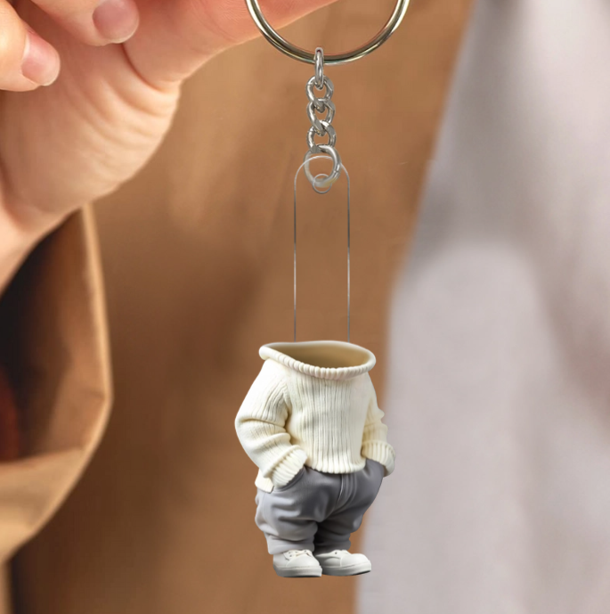 Custom Face Cute Dog - Personalized Acrylic Keychain