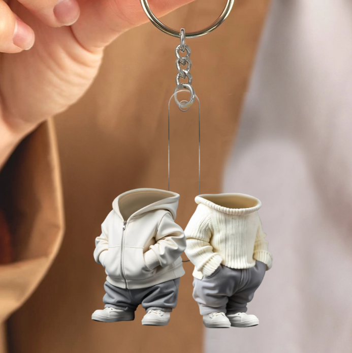 Custom Face Cute Dog - Personalized Acrylic Keychain