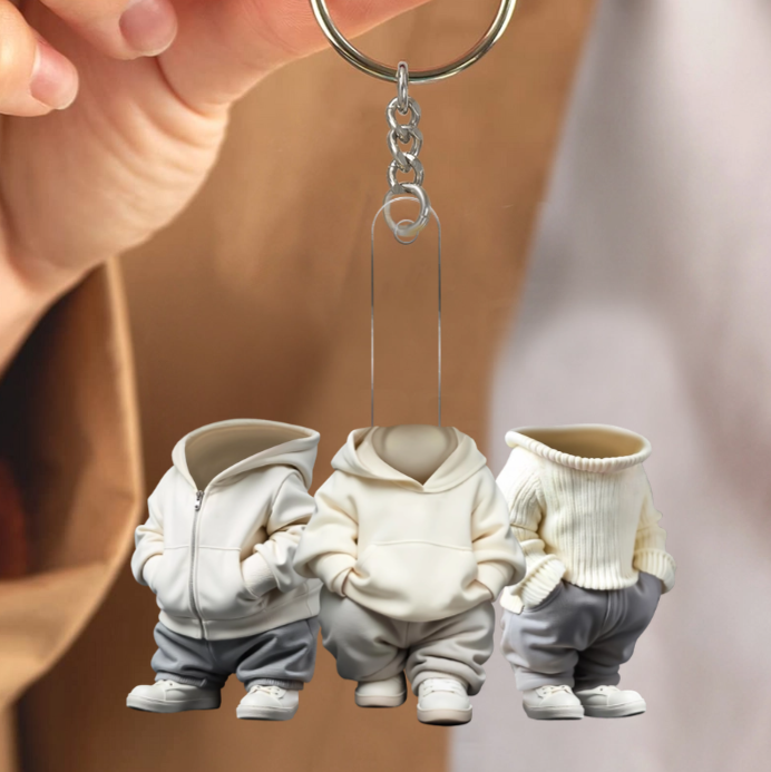Custom Face Cute Dog - Personalized Acrylic Keychain