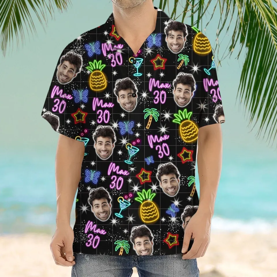 Personalized Birthday Neon Shirt - auphotoblanket