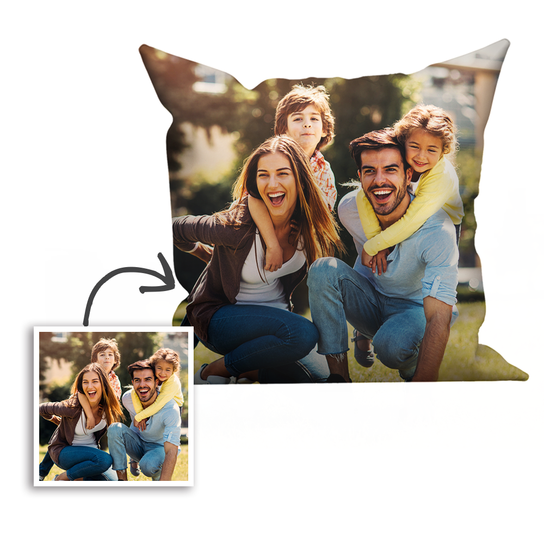 Mother's Day Gift Personalised Family Photo Throw Pillow