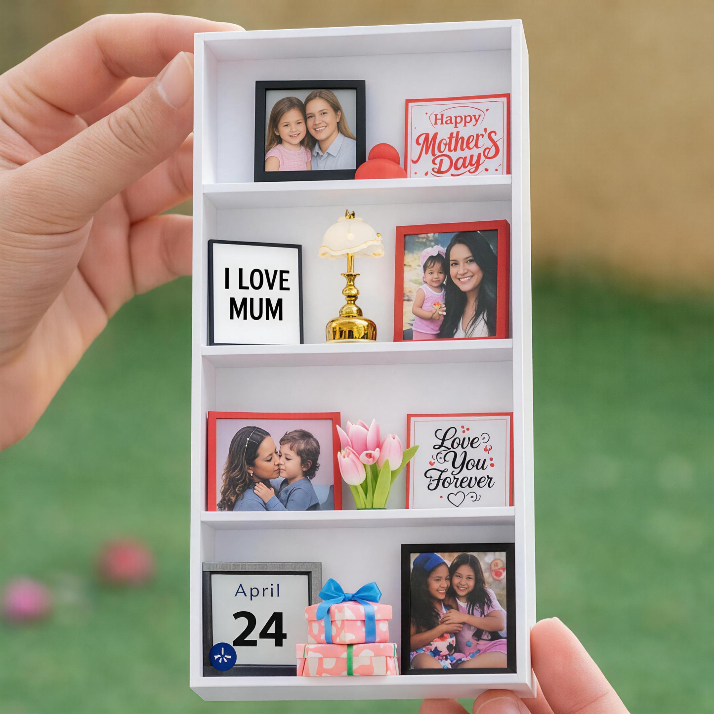 THE MINIATURE RACK Custom Photo & Message, Personalized Photo Keepsake - auphotoblanket