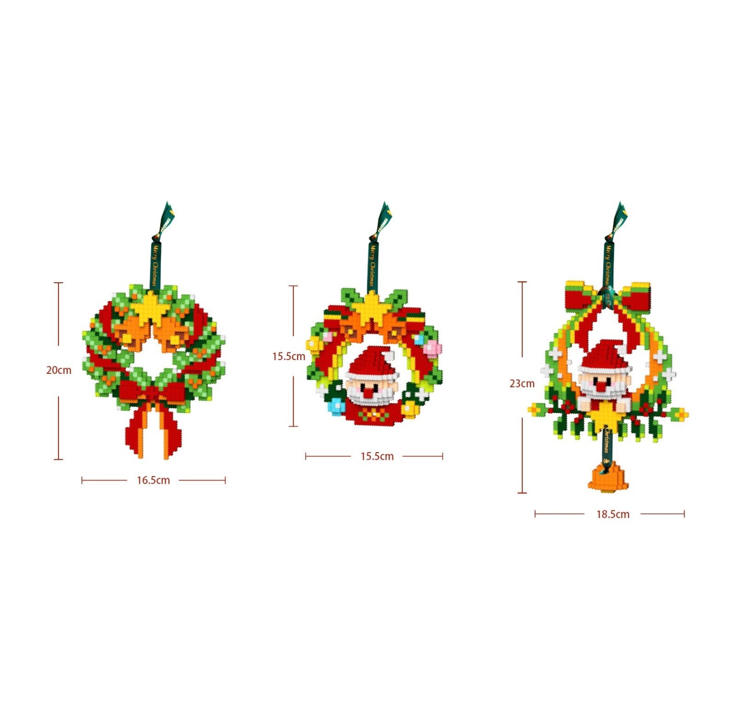 Christmas Wreath Building Blocks Christmas Ornament 1 Pcs - auphotoblanket