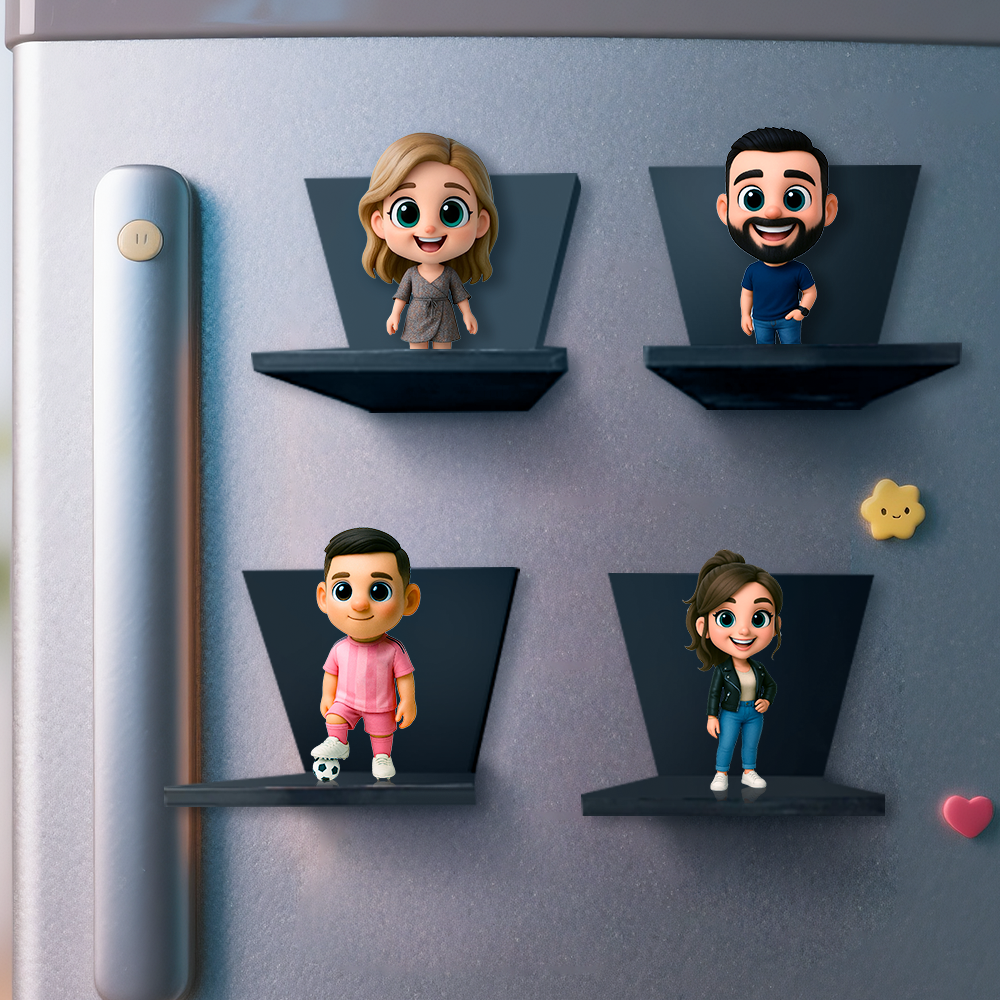Personalized Kids Cartoon Fridge Magnet Custom 3D Character from Photo Unique Gift for Children - auphotoblanket