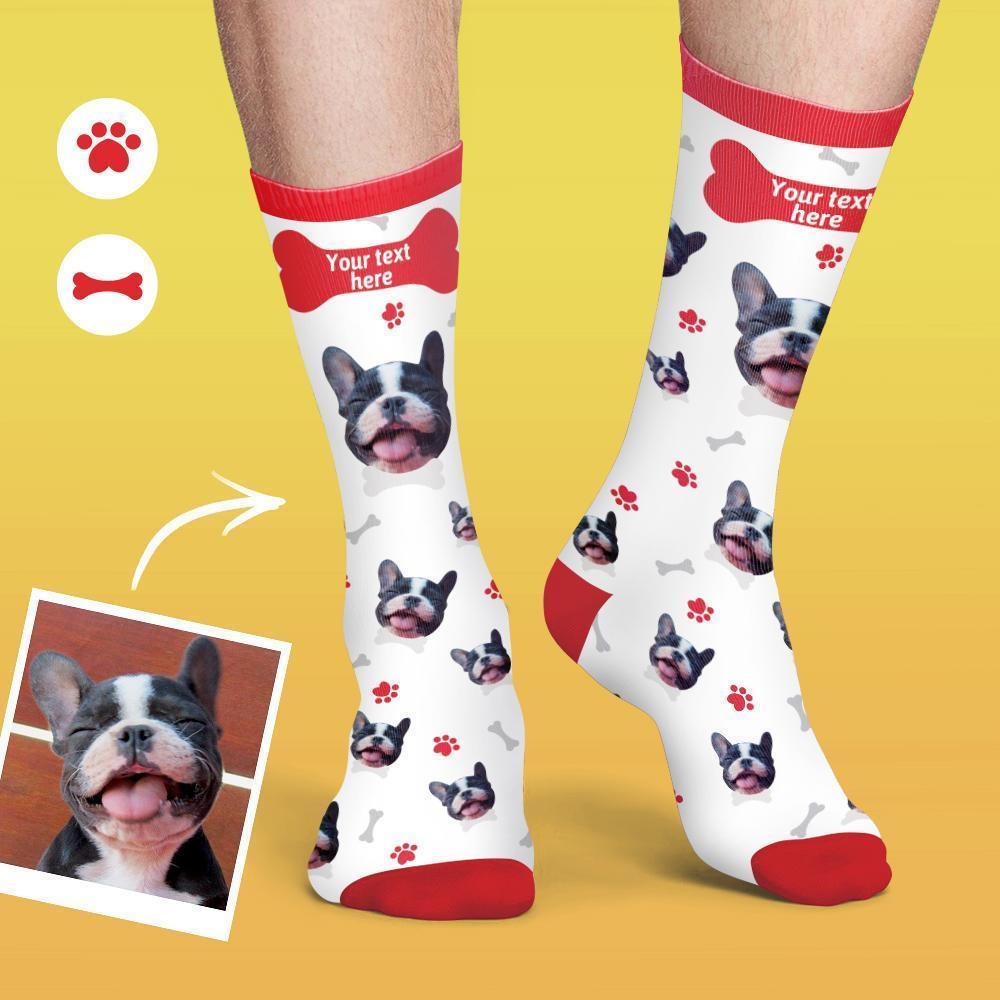 Custom Rainbow Socks Dog With Your Text