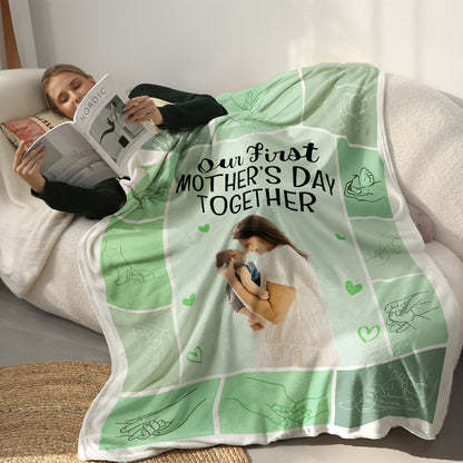 Our First Mother’s Day – Personalized Photo Blanket for New Mums - Mother's Day