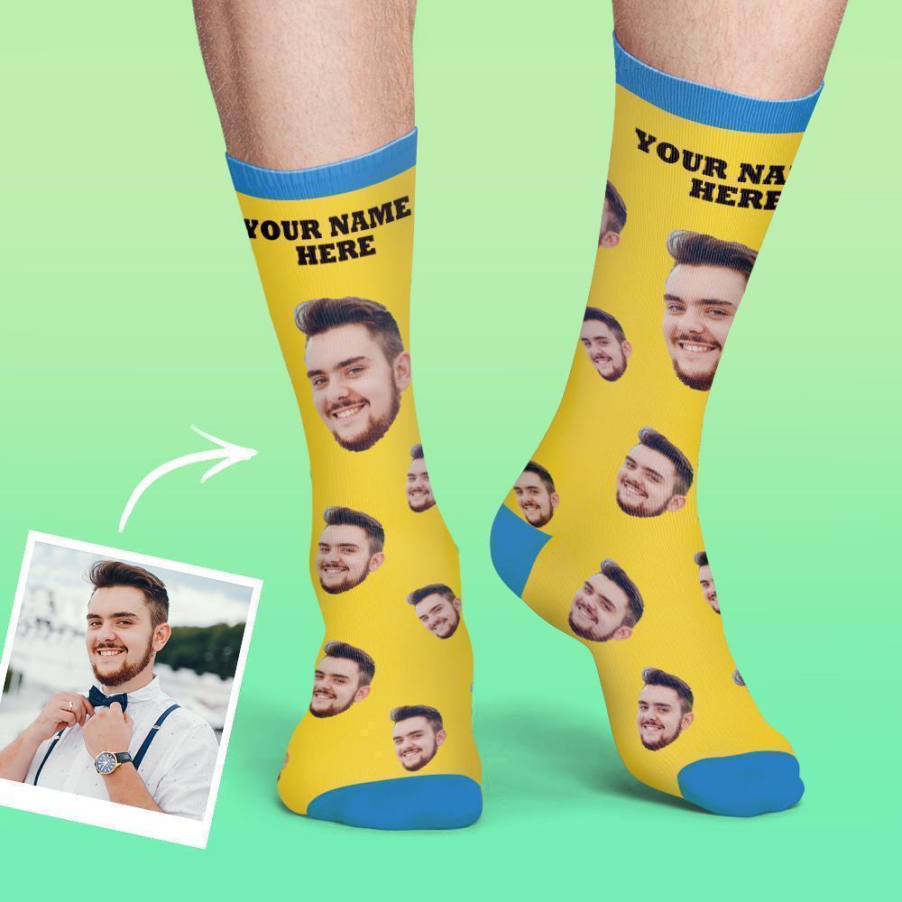 Custom Rainbow Socks Dog With Your Text