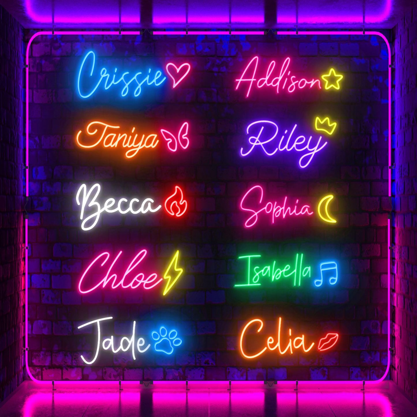 Custom Neon Signs, Neon Sign Customizable for Wall Decor, Custom Kids Name Sign,Personalized Neon Sign for Wedding Birthday Party Christmas Gifts - auphotoblanket