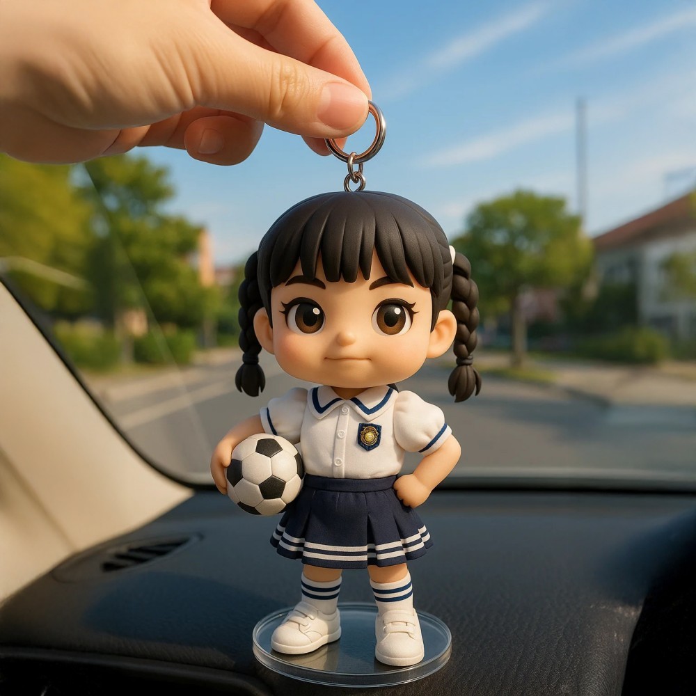 Custom Made 3D Mini Keychain Figure with Your Face Perfect for Gifting