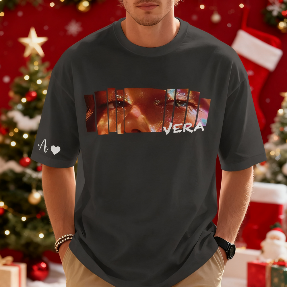 Christmas Gifts Custom Eyes Shirt Girlfriend Eyes Tee Personalized Photo and Name - MyPhotoSocksAu