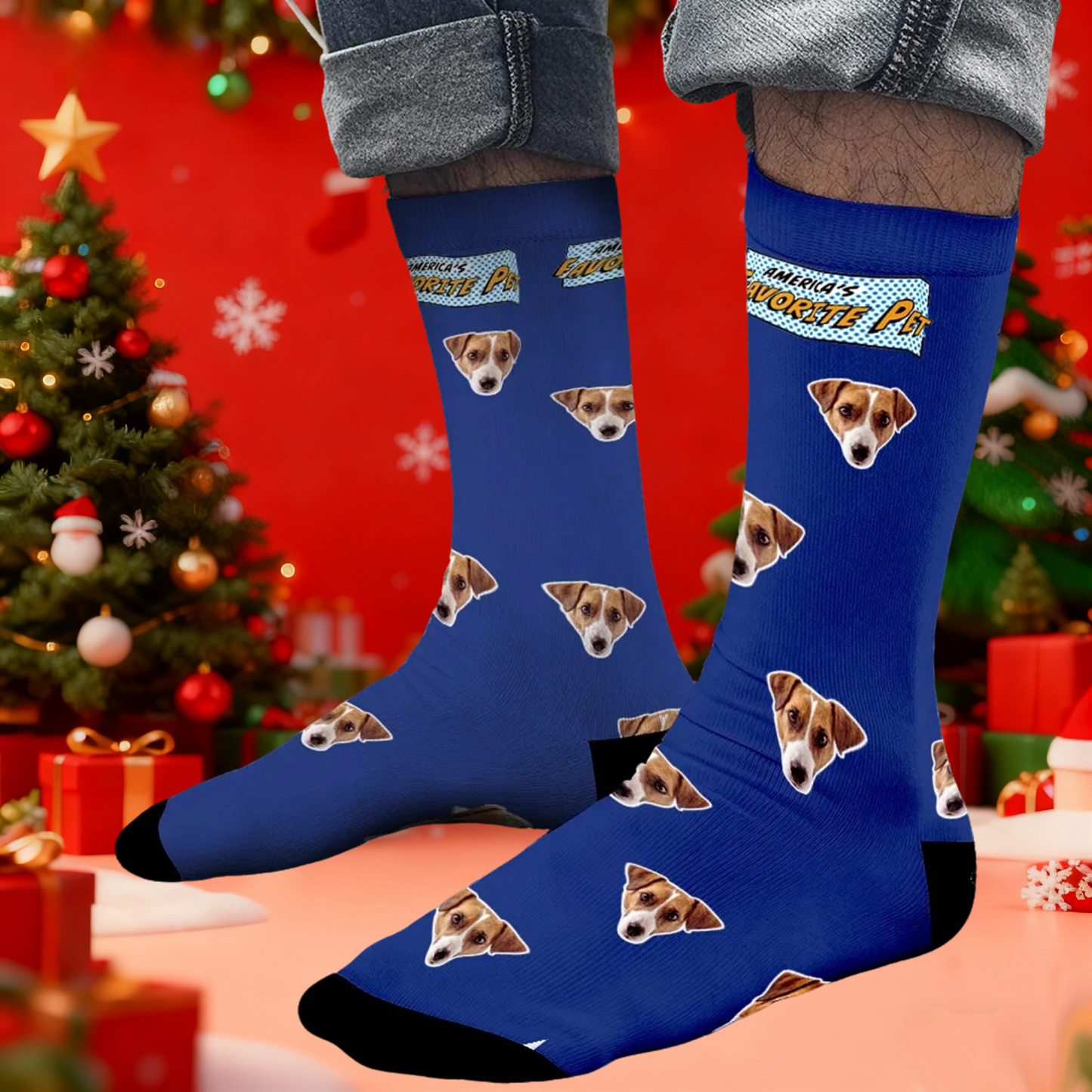 Christmas Socks Custom Face Socks Personalised Funny Face Custom Design Best Gift Idea for Xmas