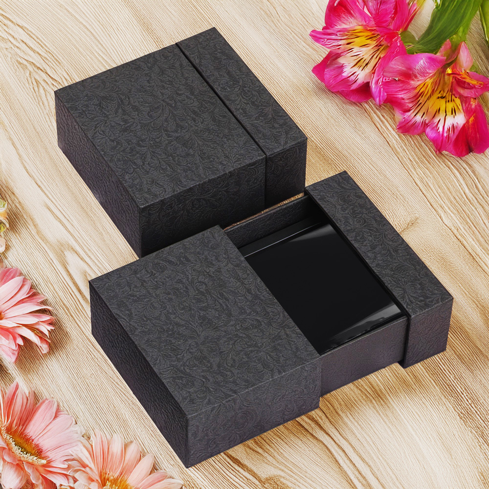Viewfinder Film Storage Black Box Gift Box Black Pull-out Gift Box 9.5x9.5x3.5cm - MyPhotoSocksAu