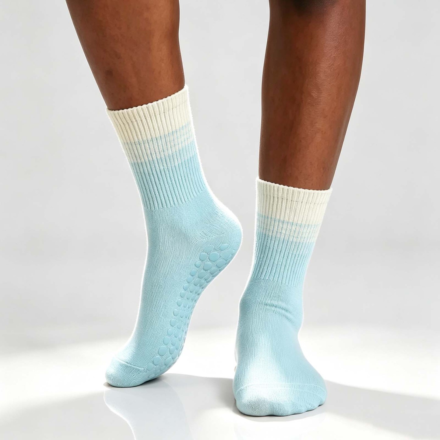 Professional Grip Socks Women Mid Calf Yoga Grip Socks, Non Slip Pilates Grip Socks Sweat Wicking Indoor Fitness Floor Socks - MyPhotoSocksAu