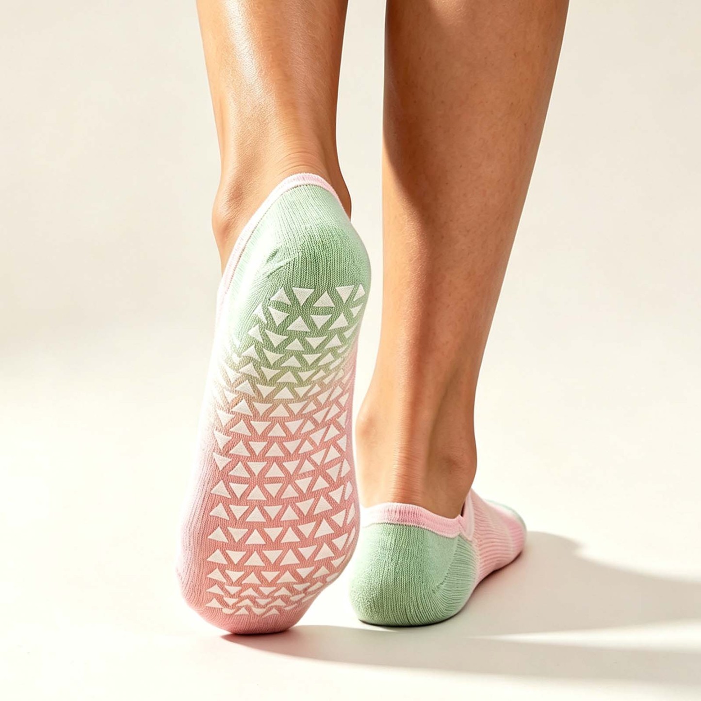Low Cut Yoga Grip Socks with Cross Straps, Anti-Skid Pilates Grip Socks, Silicone Full Sole Grip Socks for Ladies Fitness - MyPhotoSocksAu