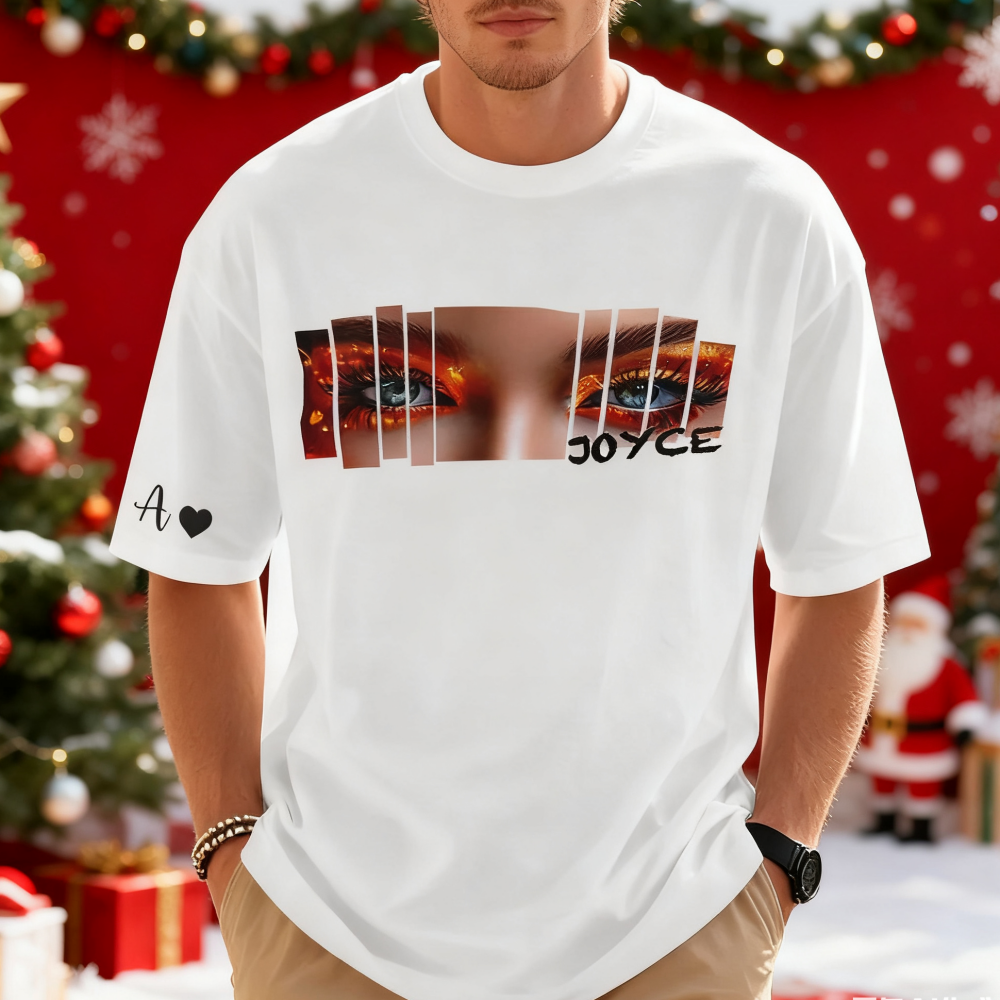 Christmas Gifts Custom Eyes Shirt Girlfriend Eyes Tee Personalized Photo and Name - MyPhotoSocksAu