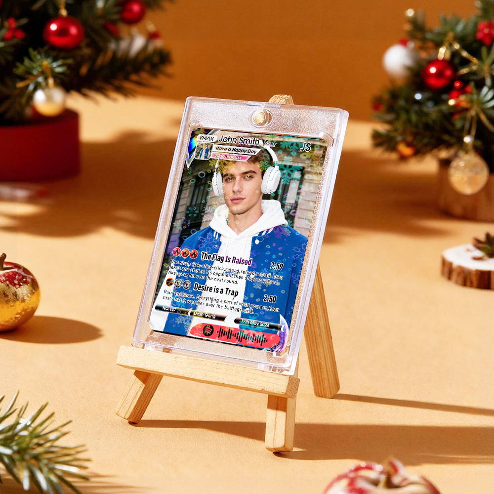 Personalized Music Trading Card for Couples Custom Acrylic Valentine Card Gift Idea Chrismtas Card Gift - MyPhotoSocksAu