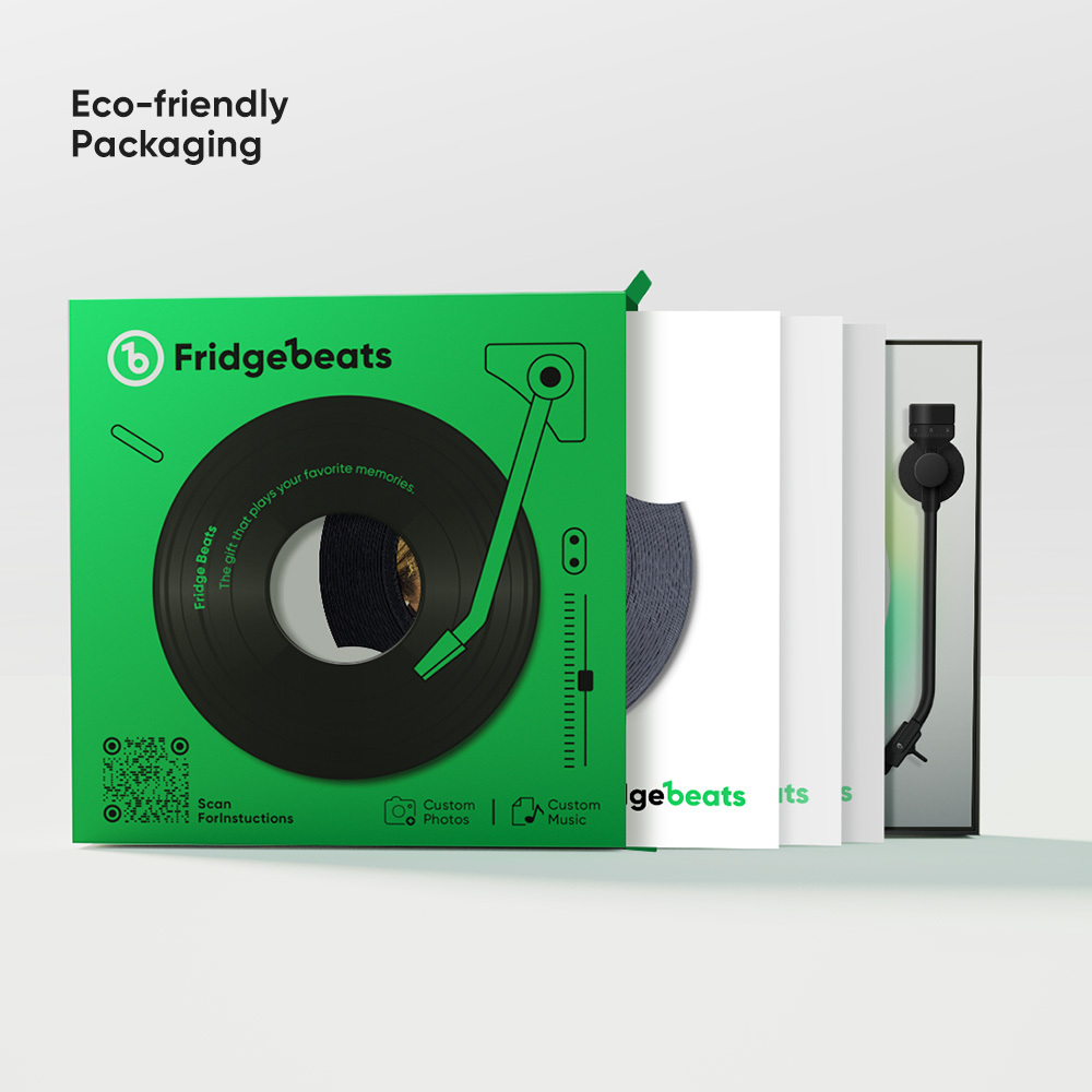 Custom Music & Photo Fridge Magnet Can Customize 1-6 Vinyl and Songs - MyPhotoSocksAu