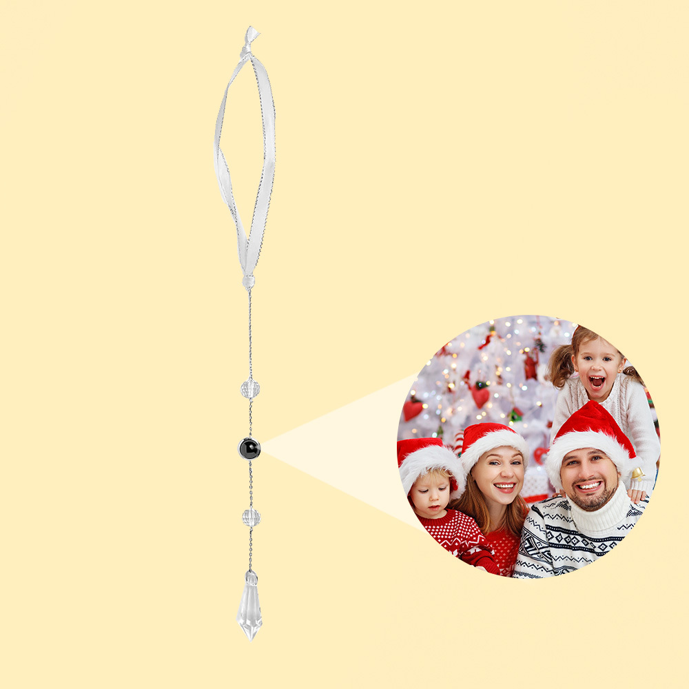 Personalized Angel Embrace Photo Ornament Projection Gem Ornament Christmas Tree Ornament Christmas Gifts - MyPhotoSocksAu