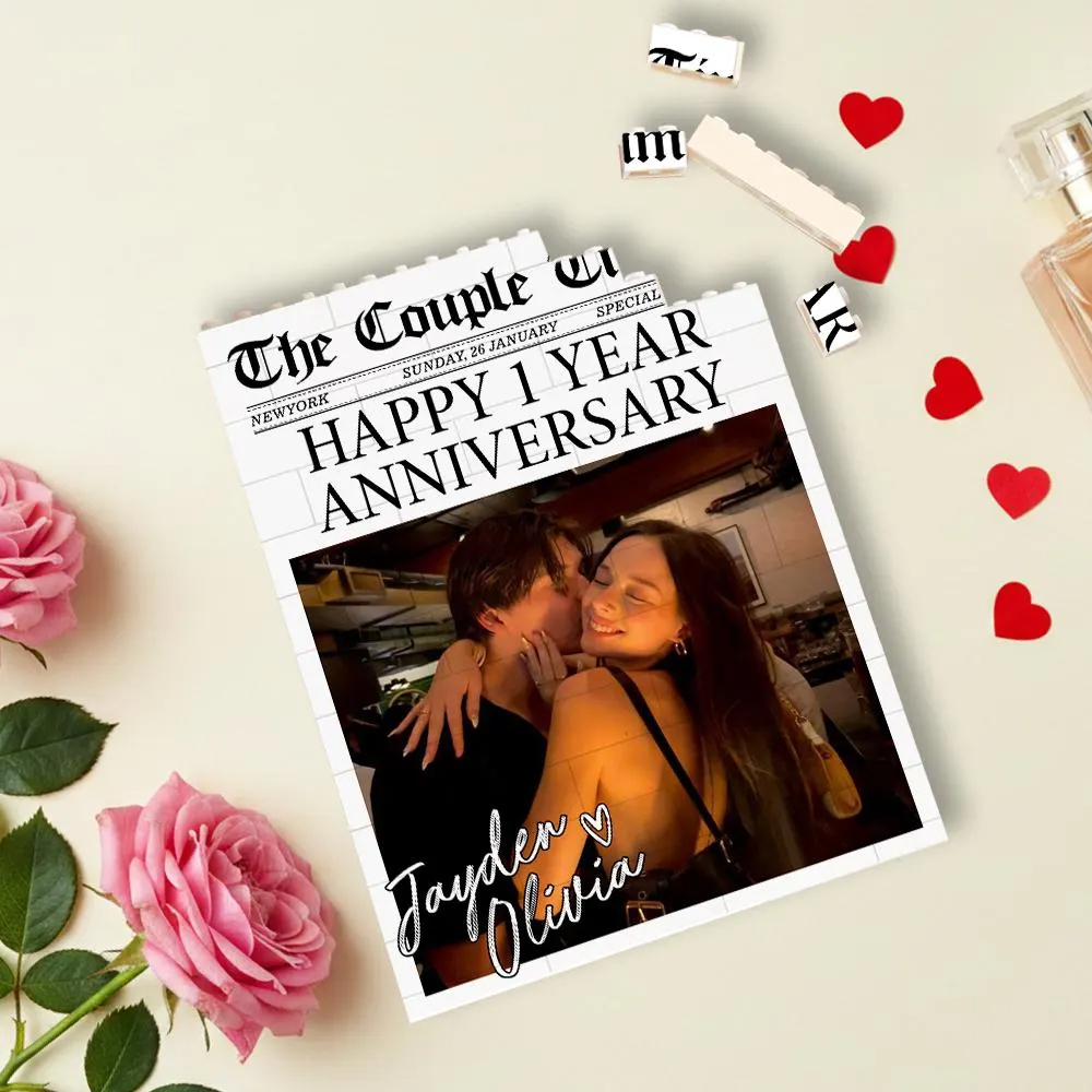 Custom Photo Brick Puzzle Frame – Build Your Love, A Romantic Couple Gift for Valentine’s Day & Anniversaries - MyPhotoSocksAu