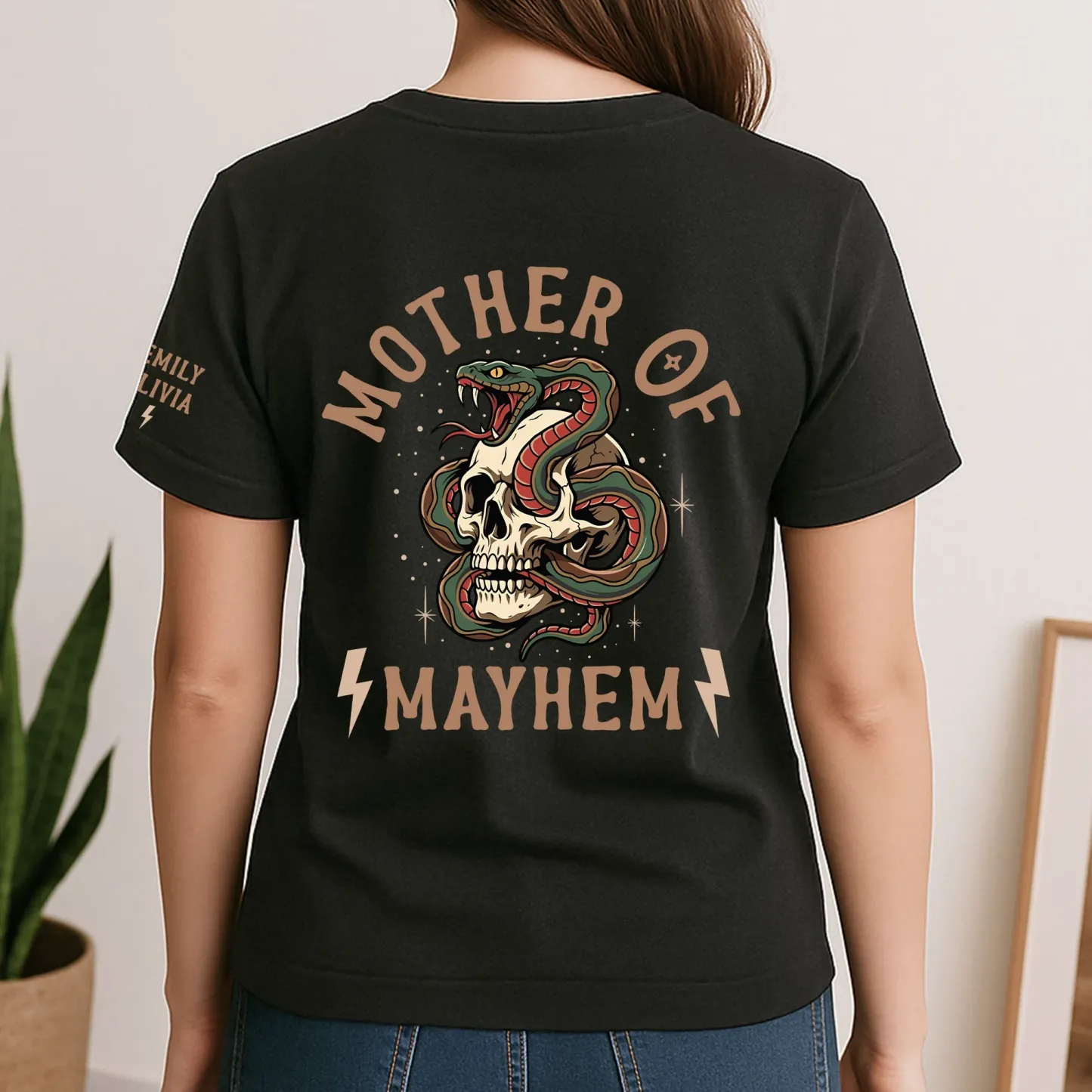Cutsom Father's Day Gift, Father Of Mayhem - Personalized Shirt - MyPhotoSocksAu