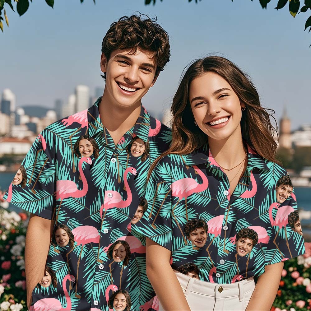Personalized Face Hawaiian Shirt Sunset Color Hawaiian Shirt Gift Custom Face Hawaiian Shirt - MyPhotoSocksAu